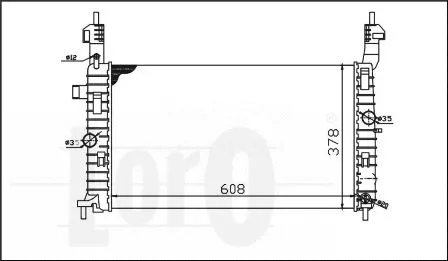 Radiator, engine cooling (037-017-0075)