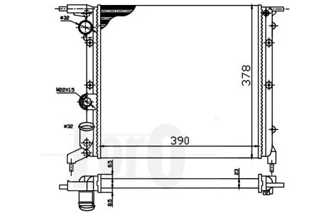 Radiator, engine cooling (042-017-0019)