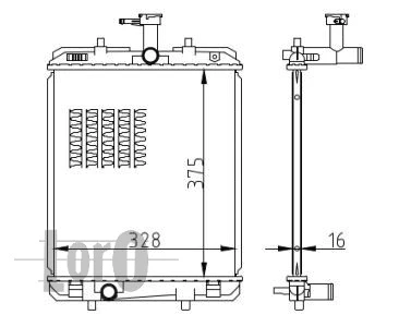 Radiator, engine cooling (009-017-0056-B)