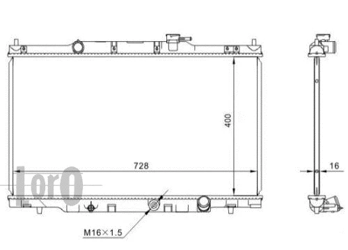 Radiator, engine cooling (018-017-0023-B)
