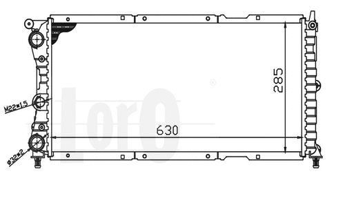 Radiator, engine cooling (016-017-0049)