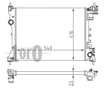 Radiator, engine cooling (037-017-0093)
