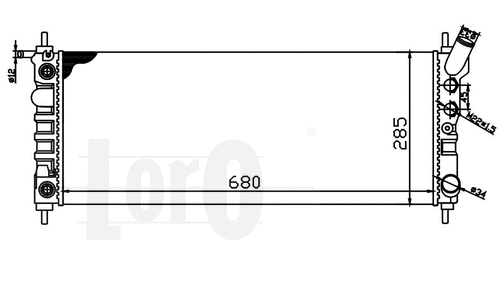 Radiator, engine cooling (037-017-0067)