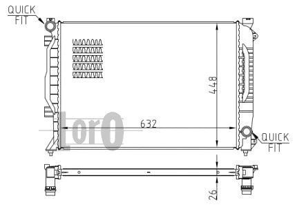 Radiator, engine cooling (003-017-0008-B)