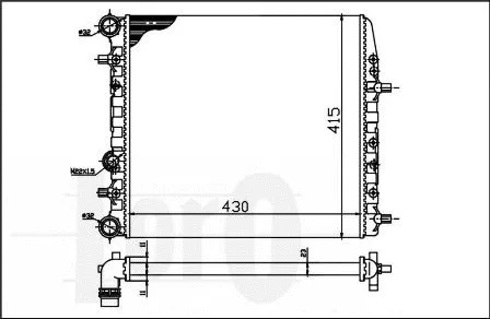 Radiator, engine cooling (053-017-0039)