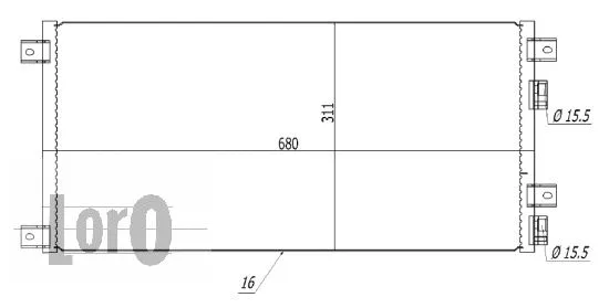 Condenser, air conditioning (022-016-0007)