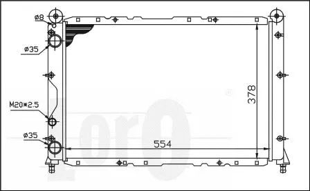 Radiator, engine cooling (002-017-0013)