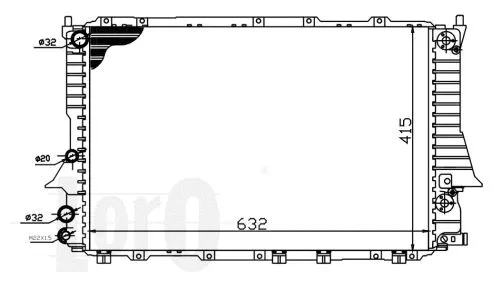 Radiator, engine cooling (003-017-0003)
