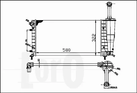 Radiator, engine cooling (016-017-0058)