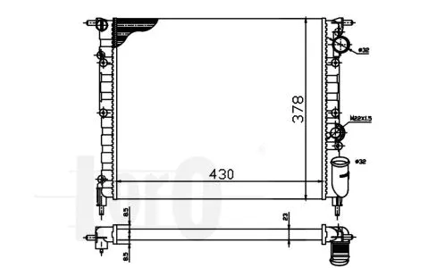 Radiator, engine cooling (042-017-0018)