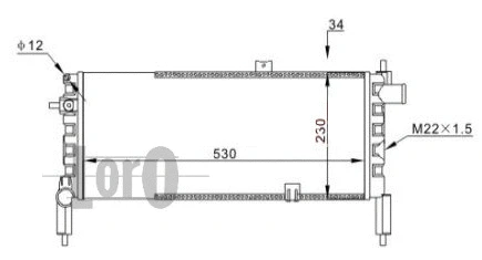 Radiator, engine cooling (037-017-0055)