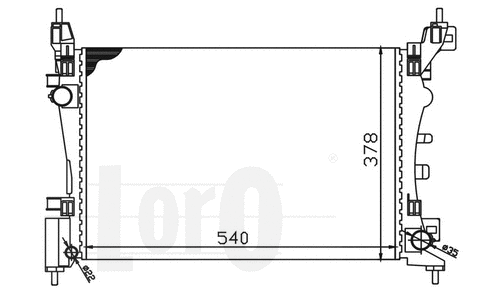 Radiator, engine cooling (016-017-0043)