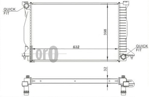 Radiator, engine cooling (003-017-0015)