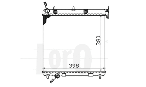 Radiator, engine cooling (009-017-0047)