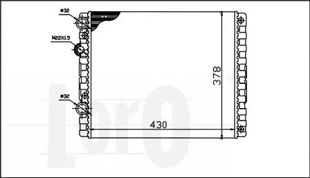 Radiator, engine cooling (053-017-0036)