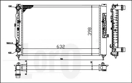 Radiator, engine cooling (053-017-0056)