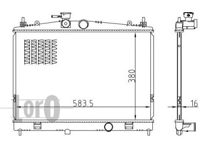 Radiator, engine cooling (035-017-0025-B)