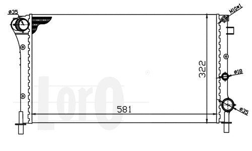 Radiator, engine cooling (016-017-0034)