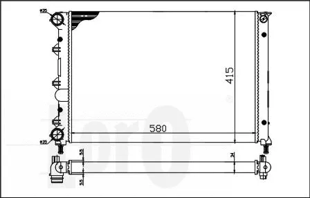 Radiator, engine cooling (002-017-0003)