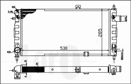 Radiator, engine cooling (037-017-0042)