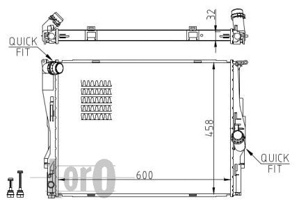 Radiator, engine cooling (004-017-0036-B)