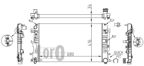 Radiator, engine cooling (054-017-0035)