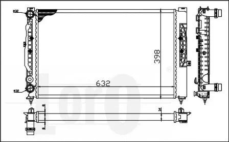 Radiator, engine cooling (053-017-0057)
