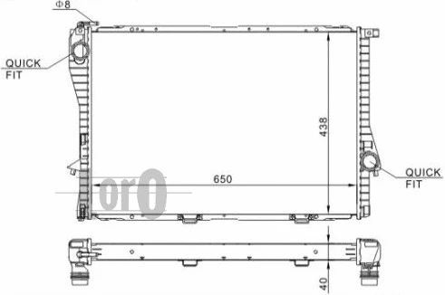 Radiator, engine cooling (004-017-0007)