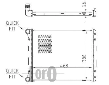 Radiator, engine cooling (003-017-0038-B)