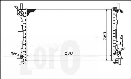 Radiator, engine cooling (017-017-0006)