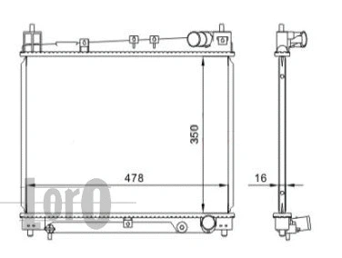 Radiator, engine cooling (051-017-0002)