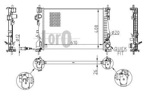 Radiator, engine cooling (002-017-0015-B)