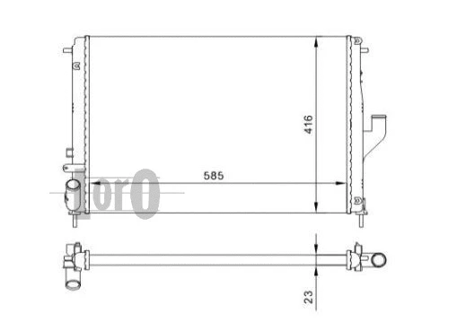 Radiator, engine cooling (010-017-0002)