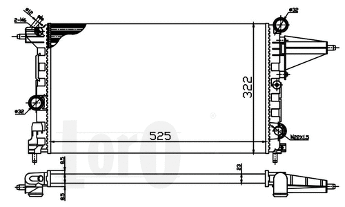Radiator, engine cooling (037-017-0033)