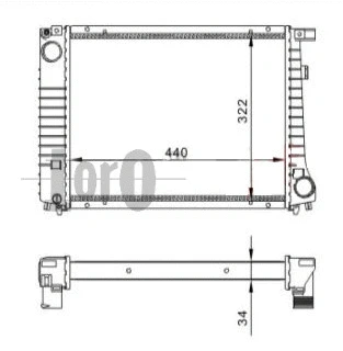 Radiator, engine cooling (004-017-0027)