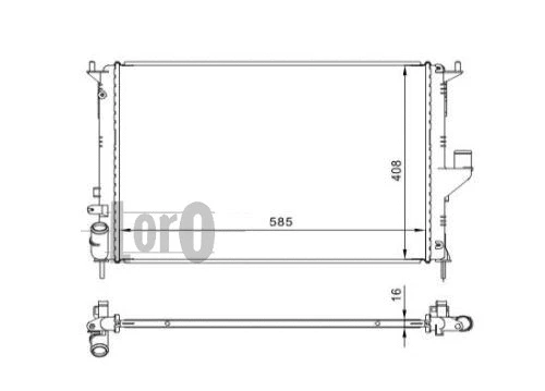 Radiator, engine cooling (010-017-0001)