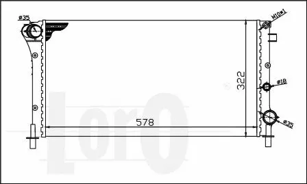 Radiator, engine cooling (016-017-0033)