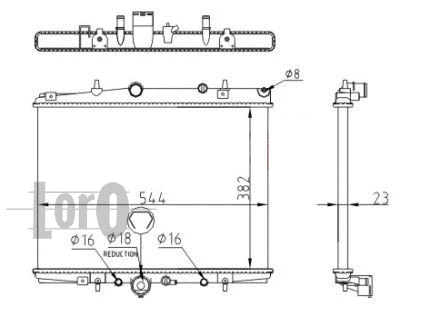 Radiator, engine cooling (038-017-0030)