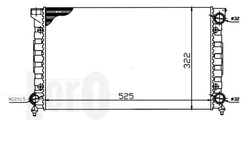 Radiator, engine cooling (053-017-0022)
