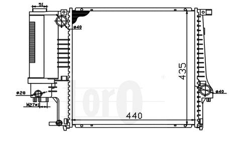 Radiator, engine cooling (004-017-0016)
