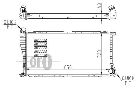 Radiator, engine cooling (004-017-0033-B)