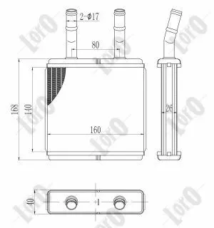 Heat Exchanger, interior heating (019-015-0004-B)