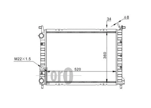 Radiator, engine cooling (016-017-0011)