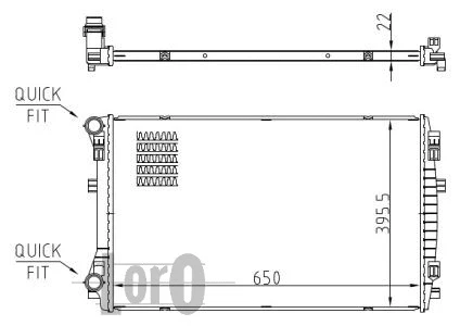 Radiator, engine cooling (053-017-0044-B)