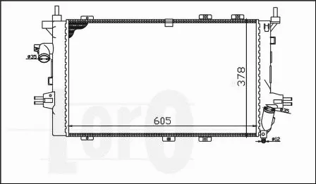Radiator, engine cooling (037-017-0069-B)