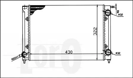 Radiator, engine cooling (053-017-0003)