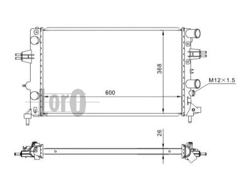 Radiator, engine cooling (037-017-0027)