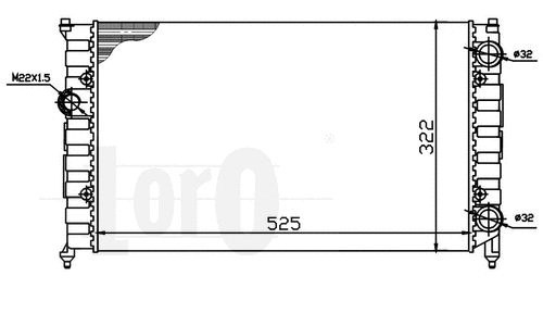 Radiator, engine cooling (046-017-0011)