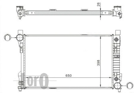 Radiator, engine cooling (054-017-0011)