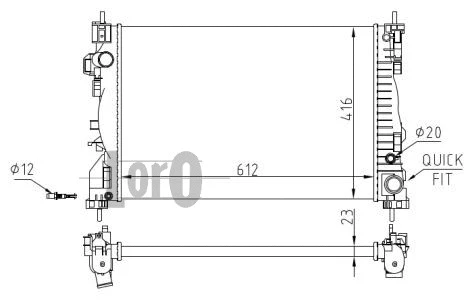 Radiator, engine cooling (002-017-0015)